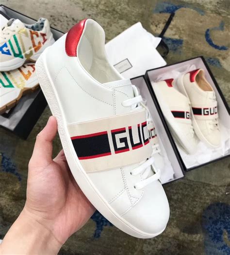 gucci ace strap cream|Gucci ace tennis shoes.